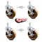 Service Caster 5 Inch High Temp Phenolic Swivel 3/8 Inch Threaded Stem Caster Set with Brake SCC-TS20S514-PHRHT-TLB-381615-4 - alternate 1